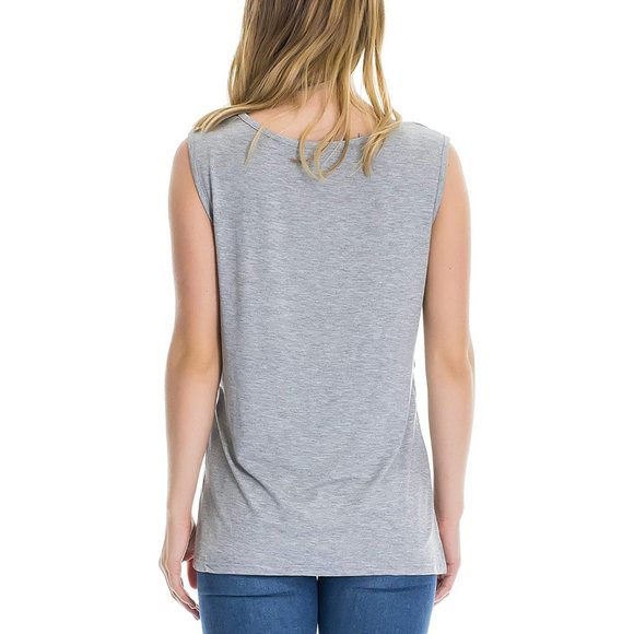 SMALLSHOW Sleeveless Maternity Nursing Tank Top Black Size MEDIUM (Small Show) - Picture 6 of 8